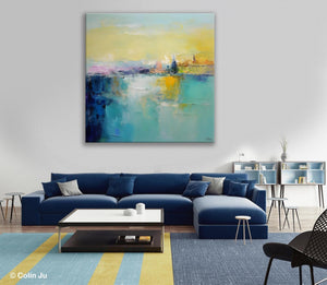 Modern Canvas Paintings, Contemporary Canvas Art, Original Modern Wall Art, Modern Acrylic Artwork, Large Abstract Painting for Bedroom-Silvia Home Craft