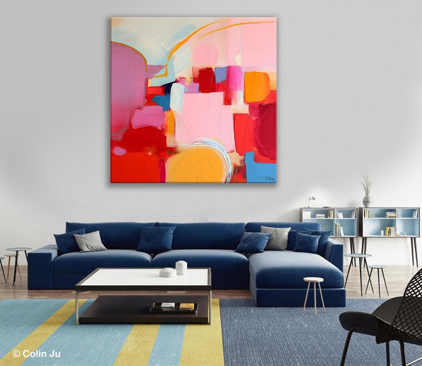 Large Abstract Art for Bedroom, Original Abstract Wall Art, Modern Canvas Paintings, Simple Modern Acrylic Artwork, Contemporary Canvas Art-Silvia Home Craft