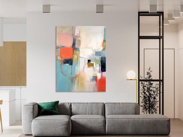 Large Wall Paintings for Bedroom, Original Abstract Art, Contemporary Abstract Paintings on Canvas, Oversized Abstract Wall Art Paintings-Silvia Home Craft