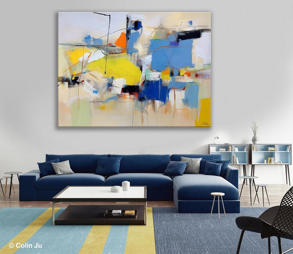 Large Canvas Art for Sale, Original Abstract Art Paintings, Hand Painted Canvas Art, Acrylic Painting on Canvas, Large Painting for Bedroom-Silvia Home Craft