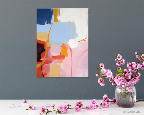 Contemporary Acrylic Painting on Canvas, Large Wall Art Painting for Bedroom, Original Canvas Art, Oversized Modern Abstract Wall Paintings-Silvia Home Craft