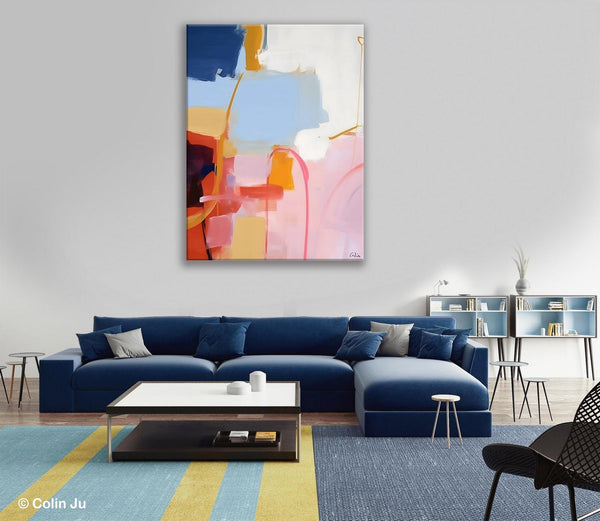 Contemporary Acrylic Painting on Canvas, Large Wall Art Painting for Bedroom, Original Canvas Art, Oversized Modern Abstract Wall Paintings-Silvia Home Craft