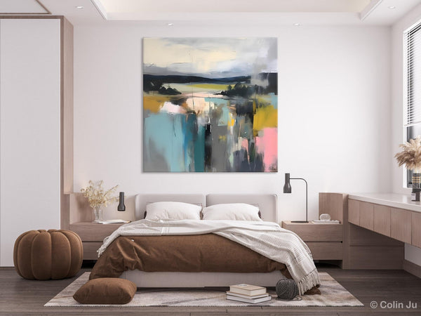 Contemporary Canvas Art, Original Modern Wall Art, Modern Acrylic Artwork, Modern Canvas Paintings, Large Abstract Painting for Bedroom-Silvia Home Craft