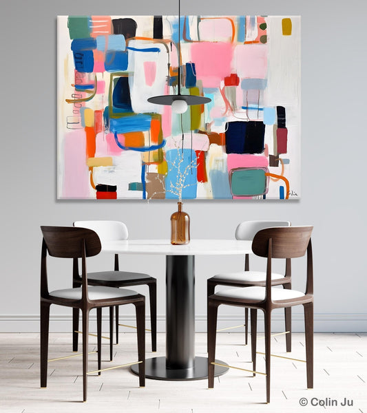 Large Wall Art Ideas for Living Room, Hand Painted Canvas Art, Oversized Canvas Paintings, Original Abstract Art, Contemporary Acrylic Art-Silvia Home Craft