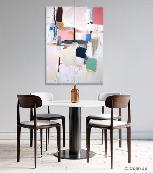 Abstract Painting on Canvas, Contemporary Acrylic Paintings, Extra Large Canvas Painting for Bedroom, Original Abstract Wall Art for Sale-Silvia Home Craft
