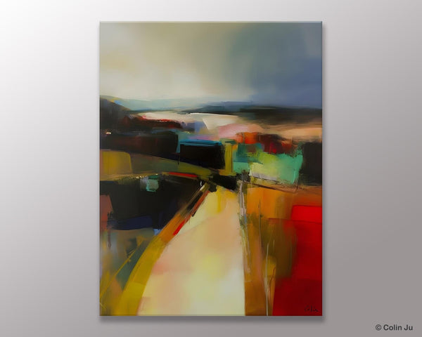 Original Landscape Paintings, Acrylic Painting on Canvas, Extra Large Paintings for Bedroom, Modern Paintings, Large Contemporary Wall Art-Silvia Home Craft