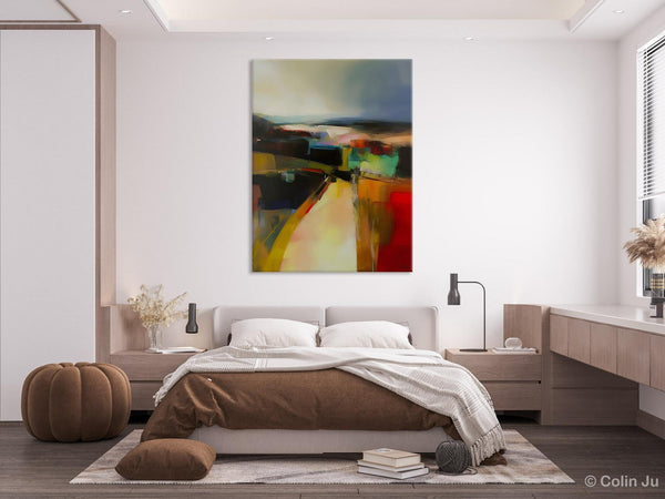 Original Landscape Paintings, Acrylic Painting on Canvas, Extra Large Paintings for Bedroom, Modern Paintings, Large Contemporary Wall Art-Silvia Home Craft