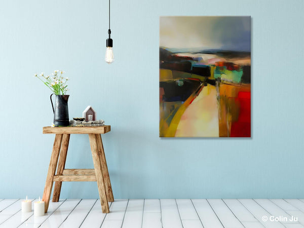 Original Landscape Paintings, Acrylic Painting on Canvas, Extra Large Paintings for Bedroom, Modern Paintings, Large Contemporary Wall Art-Silvia Home Craft