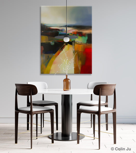 Original Landscape Paintings, Acrylic Painting on Canvas, Extra Large Paintings for Bedroom, Modern Paintings, Large Contemporary Wall Art-Silvia Home Craft