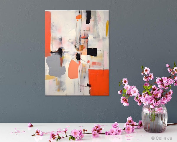 Acrylic Painting on Canvas, Contemporary Painting, Canvas Paintings for Dining Room, Extra Large Modern Wall Art, Original Abstract Painting-Silvia Home Craft