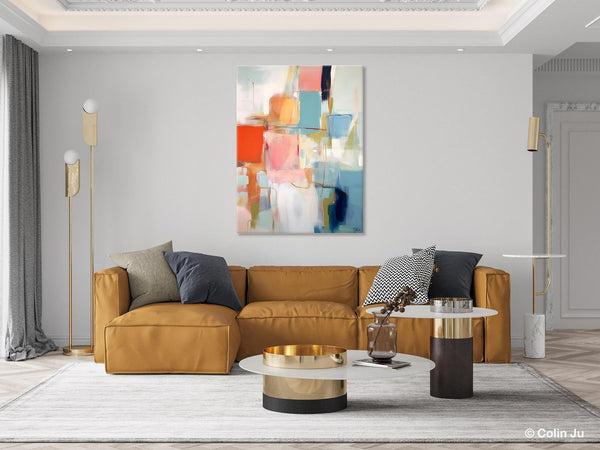 Hand Painted Canvas Art, Original Artowrk, Abstract Wall Paintings, Extra Large Paintings for Dining Room, Contemporary Wall Art Paintings-Silvia Home Craft