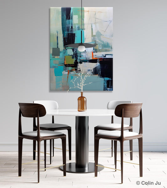 Original Abstract Art, Large Wall Art Painting for Dining Room, Large Modern Canvas Wall Paintings, Hand Painted Acrylic Painting on Canvas-Silvia Home Craft