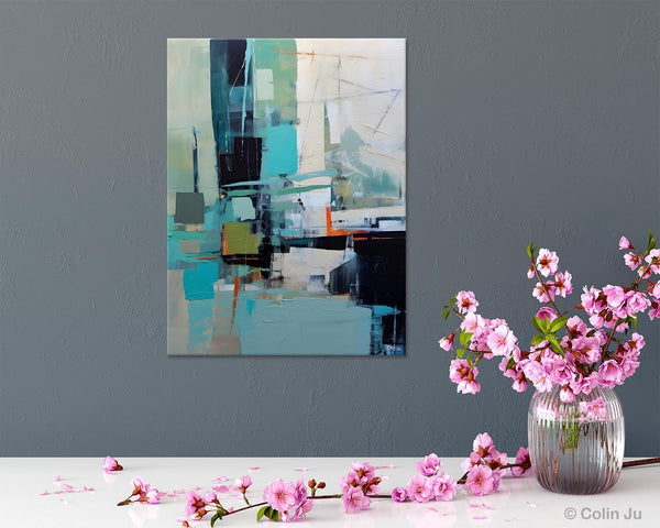 Original Abstract Art, Large Wall Art Painting for Dining Room, Large Modern Canvas Wall Paintings, Hand Painted Acrylic Painting on Canvas-Silvia Home Craft
