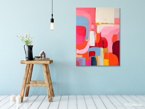 Contemporary Acrylic Painting on Canvas, Simple Abstract Art, Large Painting for Dining Room, Original Canvas Artwork, Wall Art Paintings-Silvia Home Craft