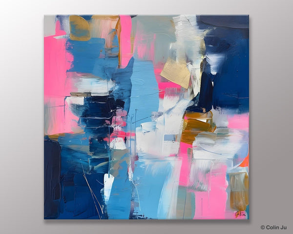 Canvas Art, Original Modern Wall Art, Modern Acrylic Artwork, Modern Canvas Paintings, Contemporary Large Abstract Painting for Dining Room-Silvia Home Craft