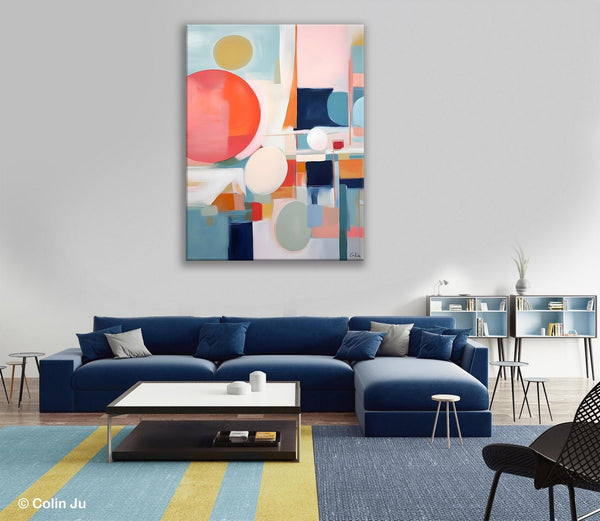 Large Contemporary Wall Art, Acrylic Painting on Canvas, Extra Large Paintings for Dining Room, Modern Paintings, Original Abstract Painting-Silvia Home Craft