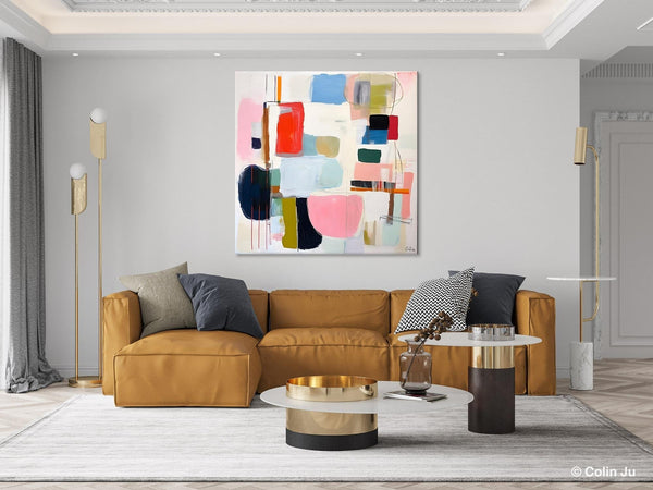 Modern Canvas Paintings, Large Abstract Painting for Bedroom, Original Abstract Wall Art, Modern Acrylic Artwork, Contemporary Canvas Art-Silvia Home Craft