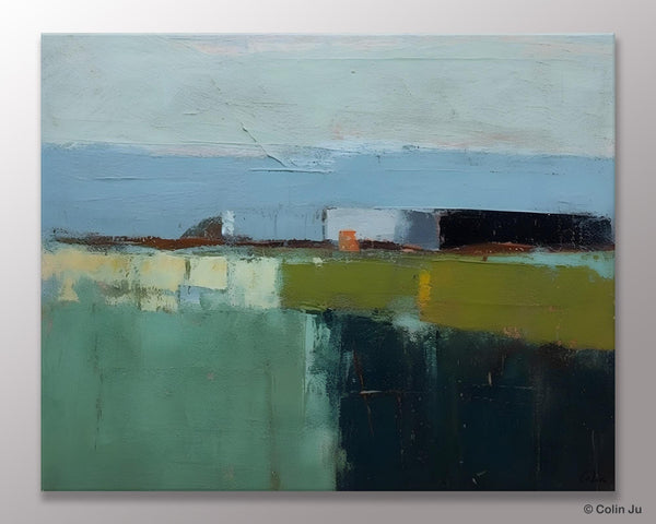 Landscape Acrylic Paintings, Landscape Abstract Painting, Modern Wall Art for Living Room, Original Abstract Art, Acrylic Painting on Canvas-Silvia Home Craft