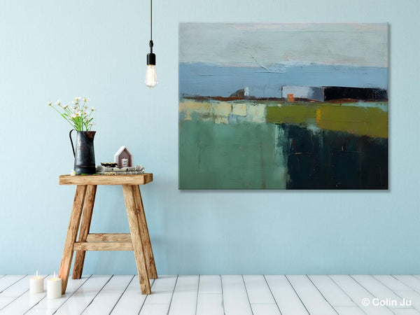 Landscape Acrylic Paintings, Landscape Abstract Painting, Modern Wall Art for Living Room, Original Abstract Art, Acrylic Painting on Canvas-Silvia Home Craft