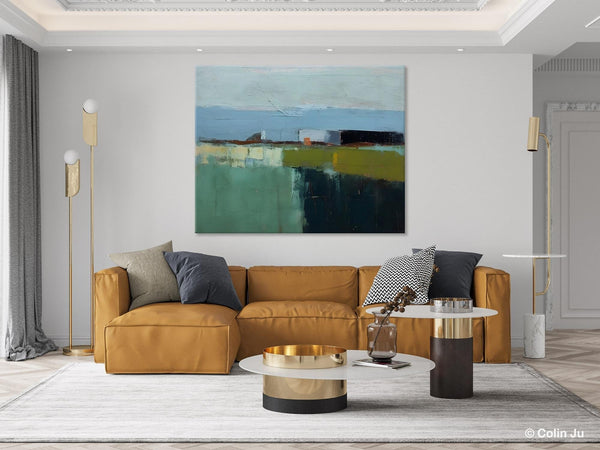 Landscape Acrylic Paintings, Landscape Abstract Painting, Modern Wall Art for Living Room, Original Abstract Art, Acrylic Painting on Canvas-Silvia Home Craft