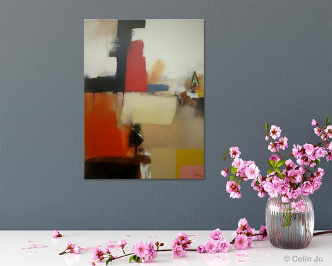 Large Contemporary Wall Art, Abstract Wall Paintings, Extra Large Paintings for Bedroom, Hand Painted Canvas Art, Original Modern Painting-Silvia Home Craft