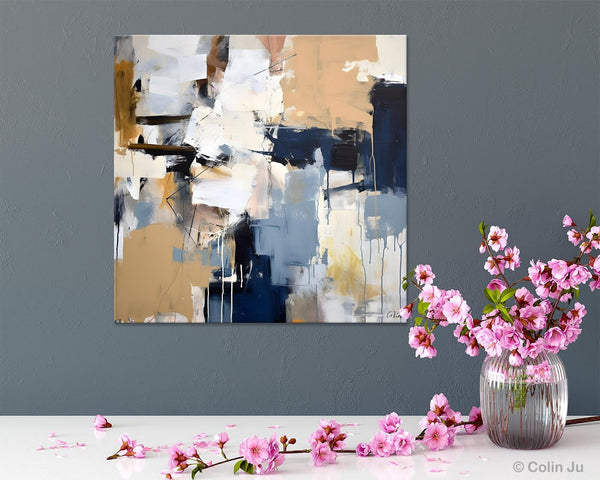 Large Wall Art for Bedroom, Abstract Modern Acrylic Art, Canvas Paintings for Sale, Modern Original Abstract Art, Contemporary Canvas Art-Silvia Home Craft