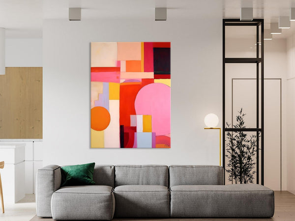 Large Wall Painting for Bedroom, Hand Painted Canvas Art, Large Modern Paintings, Original Abstract Canvas Art, Acrylic Painting on Canvas-Silvia Home Craft