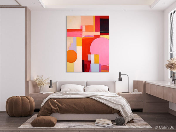 Large Wall Painting for Bedroom, Hand Painted Canvas Art, Large Modern Paintings, Original Abstract Canvas Art, Acrylic Painting on Canvas-Silvia Home Craft