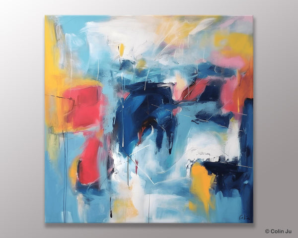 Abstract Paintings for Bedroom, Original Modern Paintings, Large Contemporary Canvas Art, Modern Acrylic Artwork, Buy Art Paintings Online-Silvia Home Craft