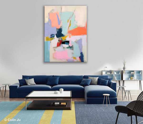 Original Artowrk, Abstract Wall Paintings, Hand Painted Canvas Art, Extra Large Paintings for Dining Room, Contemporary Wall Art Paintings-Silvia Home Craft
