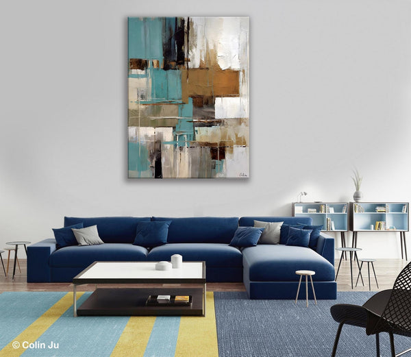 Large Paintings for Sale, Large Modern Canvas Art for Bedroom, Original Wall Art Paintings, Hand Painted Canvas Art, Acrylic Art on Canvas-Silvia Home Craft