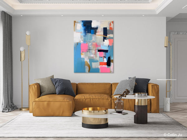 Modern Wall Art Paintings, Canvas Paintings for Bedroom, Contemporary Acrylic Painting on Canvas, Large Original Art, Buy Wall Art Online-Silvia Home Craft