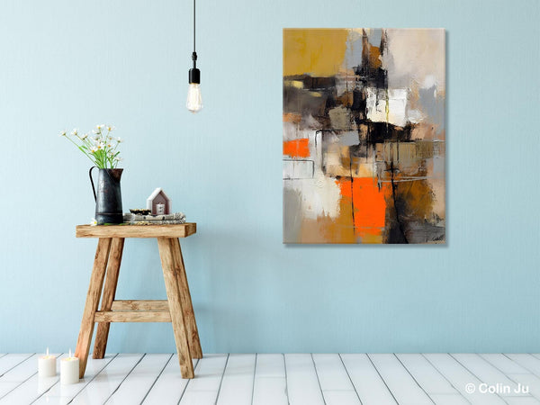 Acrylic Painting on Canvas, Modern Paintings, Extra Large Paintings for Dining Room, Large Contemporary Wall Art, Original Abstract Painting-Silvia Home Craft