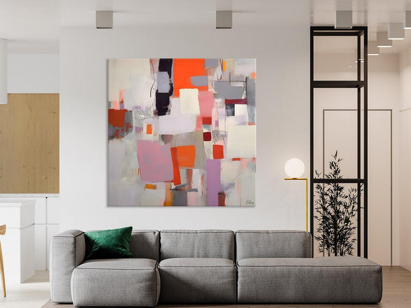 Modern Acrylic Artwork, Original Modern Paintings, Contemporary Canvas Art, Heavy Texture Canvas Art, Large Abstract Painting for Bedroom-Silvia Home Craft