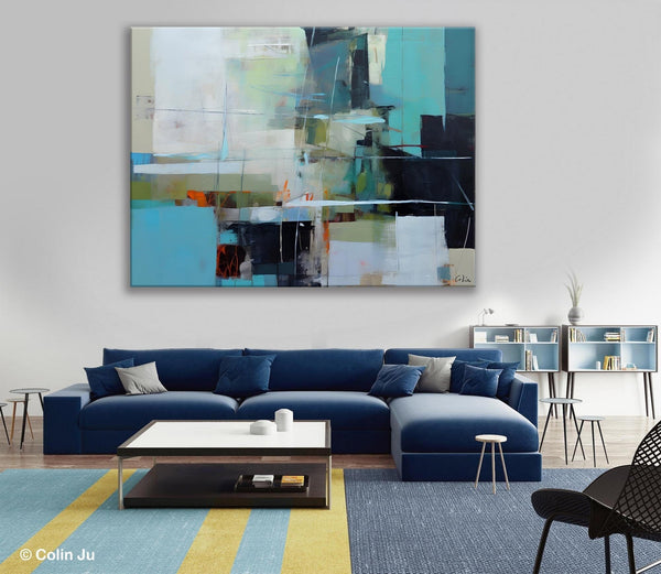Extra Large Canvas Paintings, Original Abstract Painting, Modern Wall Art Ideas for Living Room, Impasto Art, Contemporary Acrylic Paintings-Silvia Home Craft