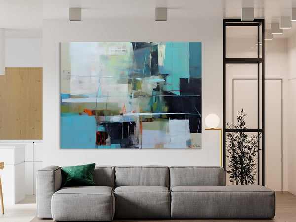Extra Large Canvas Paintings, Original Abstract Painting, Modern Wall Art Ideas for Living Room, Impasto Art, Contemporary Acrylic Paintings-Silvia Home Craft