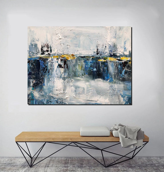 Living Room Wall Art Painting, Extra Large Acrylic Painting, Simple Modern Art, Palette Knife Paintings, Modern Contemporary Abstract Artwork-Silvia Home Craft