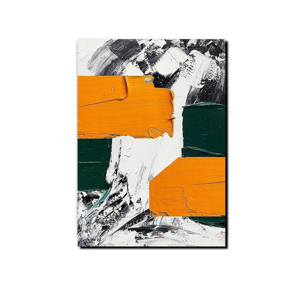 Simple Canvas Art, Yellow Modern Abstract Painting, Living Room Wall Art Ideas, Buy Art Online, Heavy Texture Art, Large Canvas Paintings-Silvia Home Craft