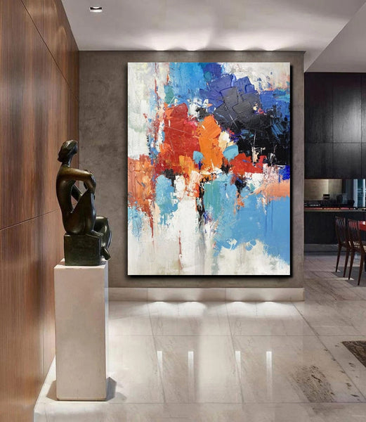 Modern Canvas Painting, Living Room Wall Art Ideas, Buy Abstract Art Online, Heavy Texture Art, Large Acrylic Painting on Canvas-Silvia Home Craft