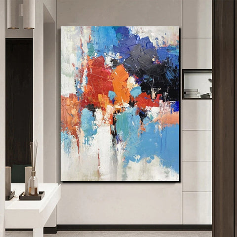 Modern Canvas Painting, Living Room Wall Art Ideas, Buy Abstract Art Online, Heavy Texture Art, Large Acrylic Painting on Canvas-Silvia Home Craft