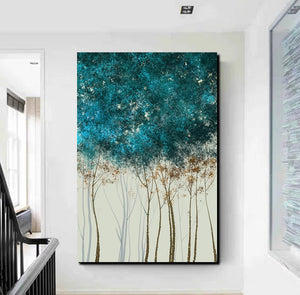 Tree Paintings, Simple Modern Art, Dining Room Wall Art Ideas, Buy Canvas Art Online, Simple Abstract Art, Large Acrylic Painting on Canvas-Silvia Home Craft