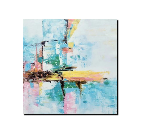 Simple Abstract Paintings, Dining Room Modern Wall Art, Modern Contemporary Art, Large Painting on Canvas, Acrylic Canvas Painting-Silvia Home Craft