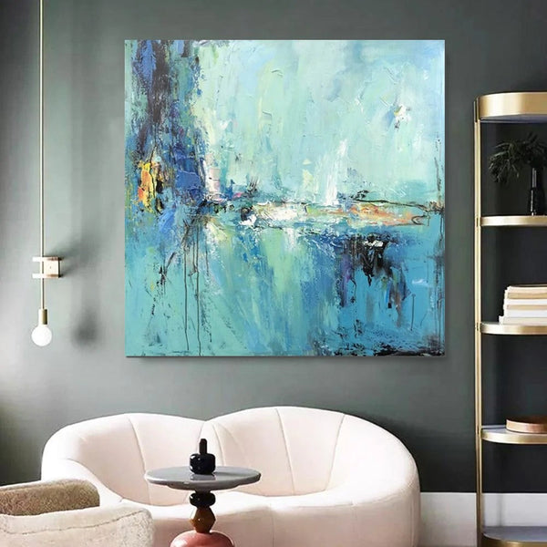 Modern Acrylic Canvas Painting, Heavy Texture Paintings, Palette Knife Paniting, Acrylic Painting on Canvas, Oversized Wall Art Painting for Sale-Silvia Home Craft