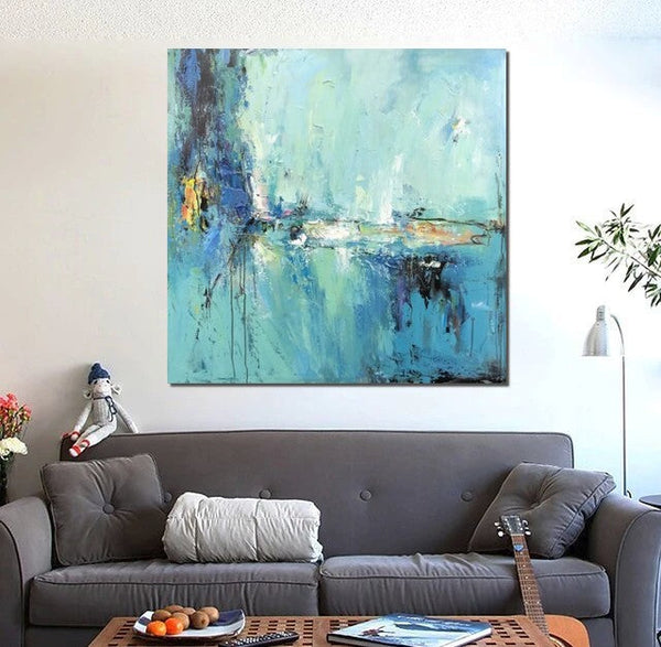 Modern Acrylic Canvas Painting, Heavy Texture Paintings, Palette Knife Paniting, Acrylic Painting on Canvas, Oversized Wall Art Painting for Sale-Silvia Home Craft