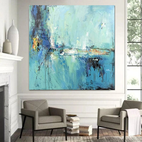 Modern Acrylic Canvas Painting, Heavy Texture Paintings, Palette Knife Paniting, Acrylic Painting on Canvas, Oversized Wall Art Painting for Sale-Silvia Home Craft