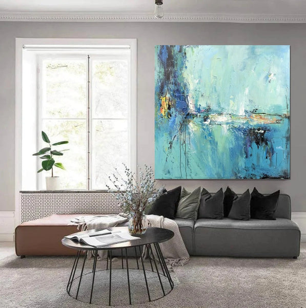 Modern Acrylic Canvas Painting, Heavy Texture Paintings, Palette Knife Paniting, Acrylic Painting on Canvas, Oversized Wall Art Painting for Sale-Silvia Home Craft