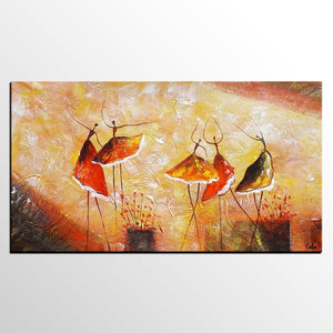 Modern Acrylic Painting, Ballet Dancer Painting, Bedroom Canvas Painting, Original Painting, Abtract Painting for Sale-Silvia Home Craft
