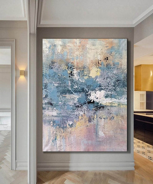 Simple Wall Art Ideas, Heavy Texture Painting, Bedroom Abstract Paintings, Modern Abstract Painting, Large Acrylic Canvas Paintings-Silvia Home Craft