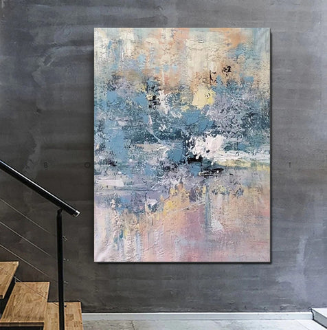 Simple Wall Art Ideas, Heavy Texture Painting, Bedroom Abstract Paintings, Modern Abstract Painting, Large Acrylic Canvas Paintings-Silvia Home Craft