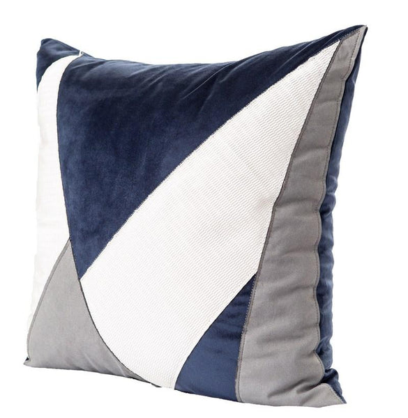 Modern Throw Pillows, Decorative Sofa Pillows, Blue, White, Gray Simple Style Pillow, Modern Couch Pillows, Blue Pillows for Living Room-Silvia Home Craft